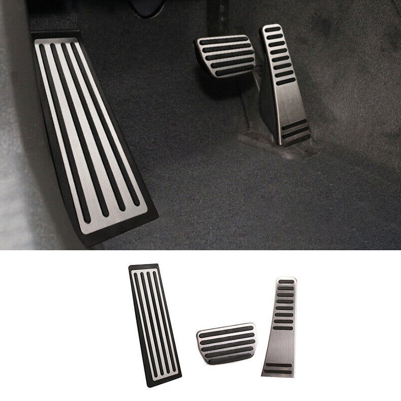 for Volvo S90 2017-22 Silver Non-Slip Accelerator Brake Foot Rest Pedal Pad trim