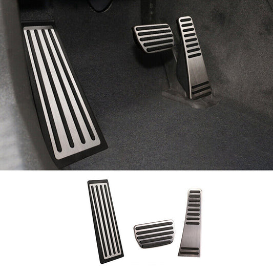 for Volvo S90 2017-22 Silver Non-Slip Accelerator Brake Foot Rest Pedal Pad trim