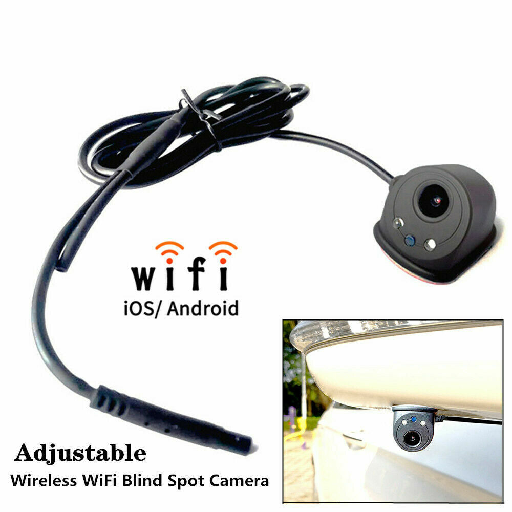 Car Wireless WiFi Blind Spot Camera Front/Right View Side Camera for IOS Android Q