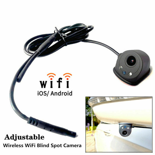 Car Wireless WiFi Blind Spot Camera Front/Right View Side Camera for IOS Android Q