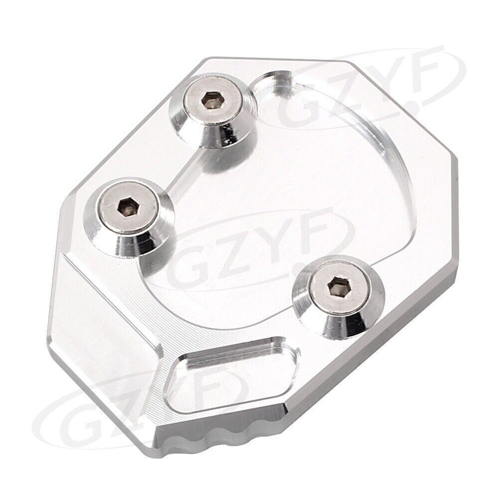 Motor Kickstand Side Stand Pad Fit for Yamaha YZF-R1 2009 - 2015 Silver Q