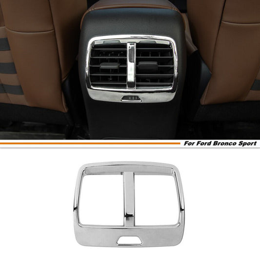 For 21-2024 Bronco Sport Chrome Rear Air Conditioner Outlet Vent Trim Cover v