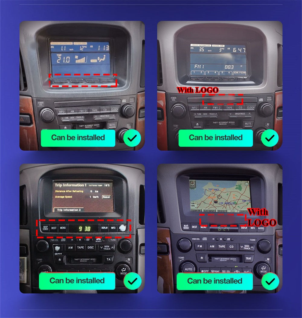 9.7 Android 11 Stereo Radio GPS Player For 1997-2003 for Lexus RX300 for Toyota Harrier