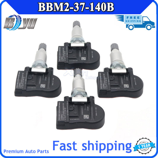 BBM2-37-140B New TPMS Tire Pressure Sensor Package (4 Pieces) for Mazda 2, 3, 5, 6, MX, CX