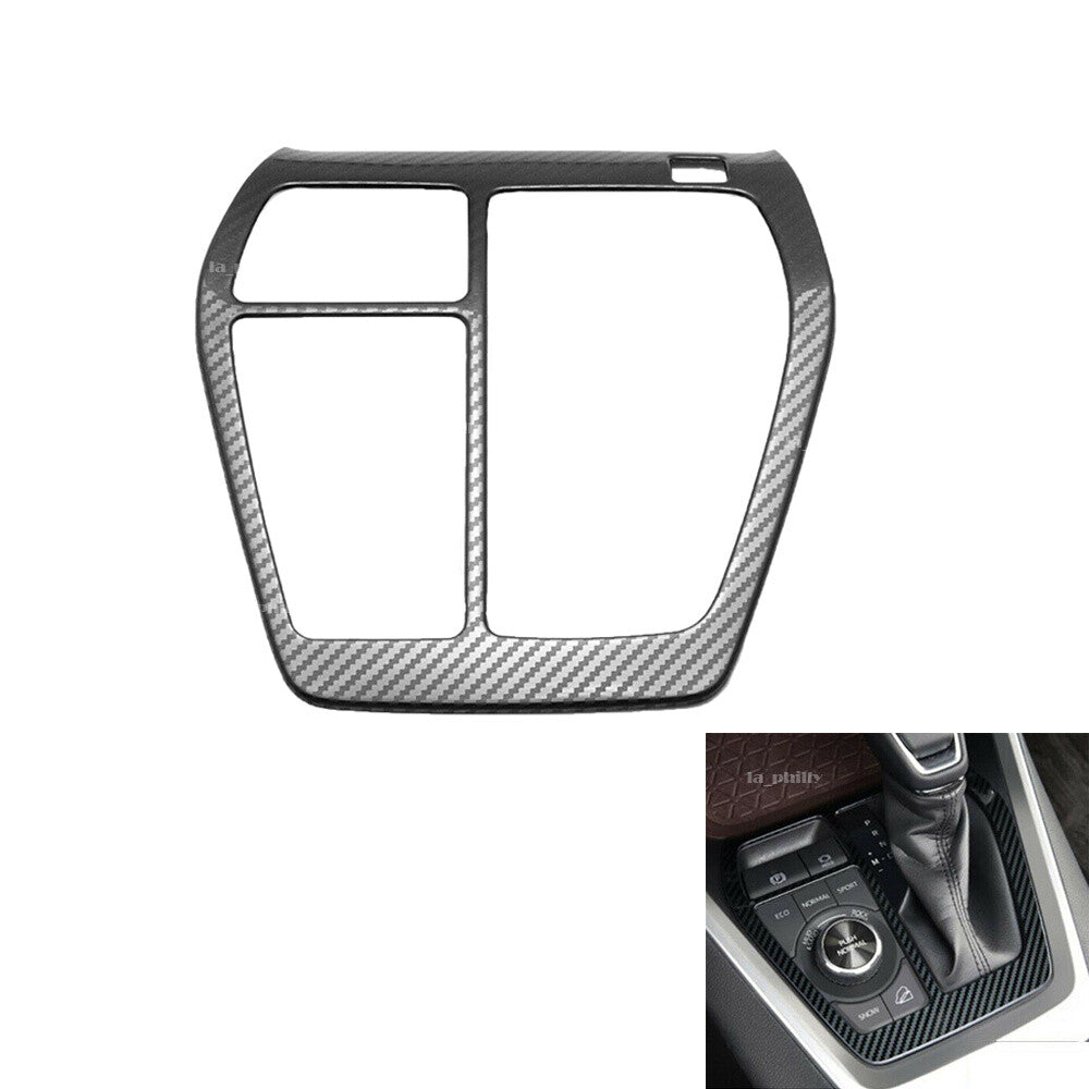 Carbon Fiber Inner Gear Shift Box Panel Cover Trim LHD for Toyota RAV4 2019-2020