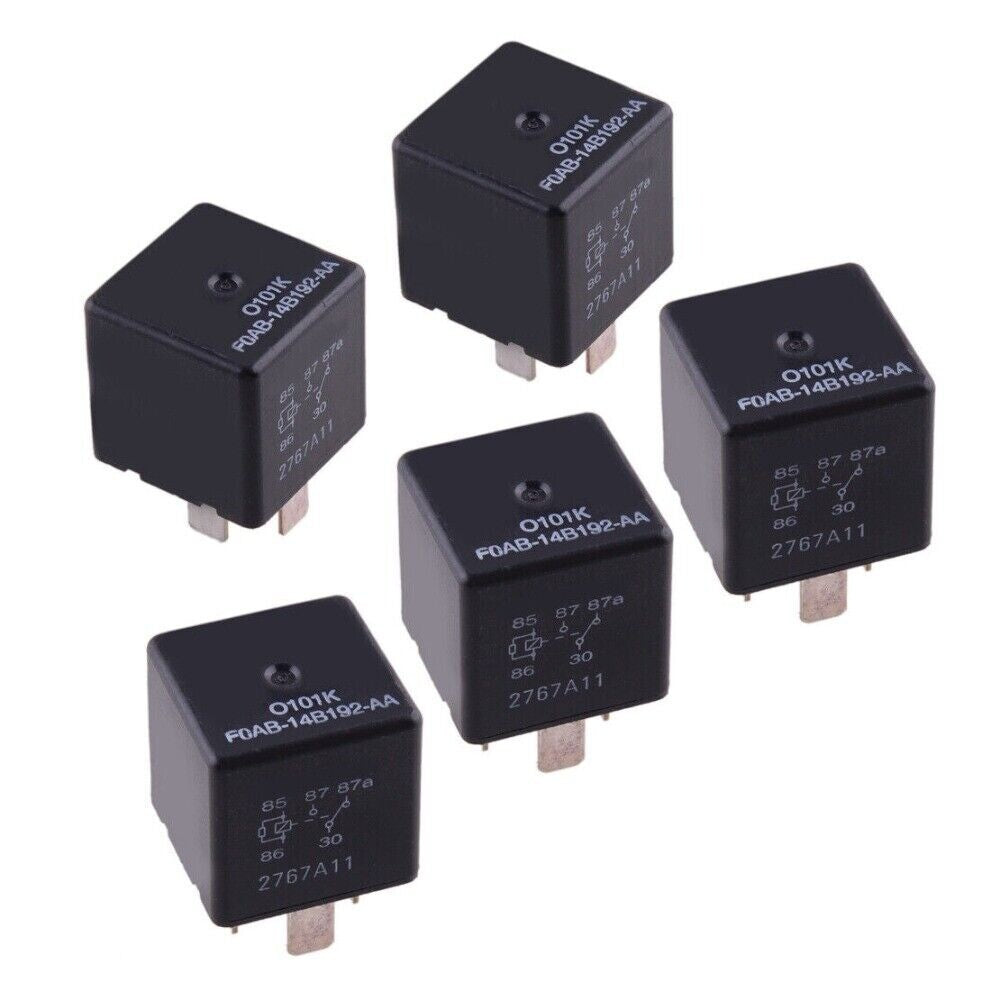 5pcs Multi Purpose Relay Fuel Pump Blower Relay For FOAB-14B192-AA Black n