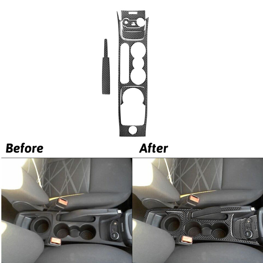Red Carbon Fiber Dim Light Control Panel Cover Trim For Fiesta 2011-2015 v
