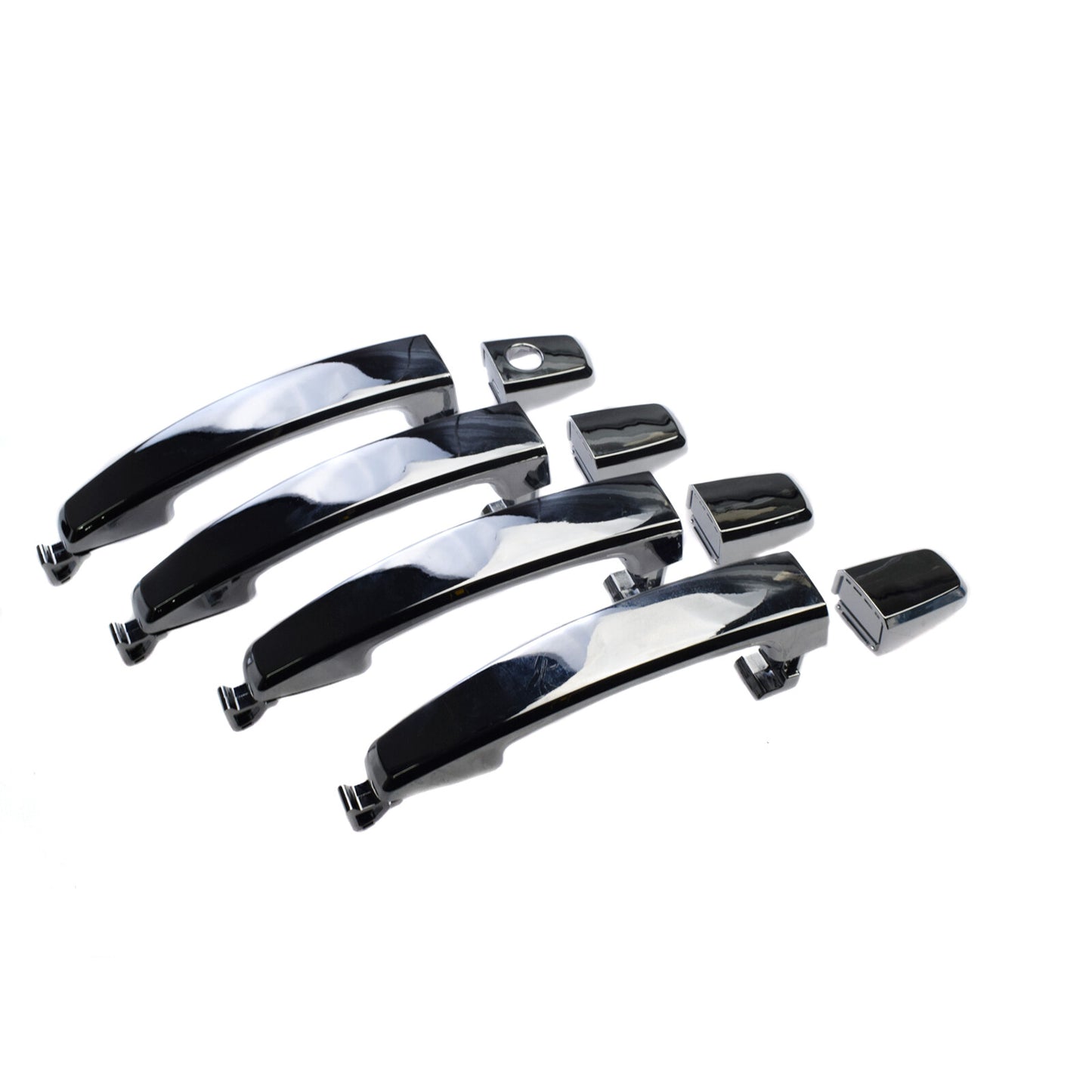 Exterior door handles with chrome trim for front, rear, left, and right sides for Chevrolet Aveo Captiva Sport Vue