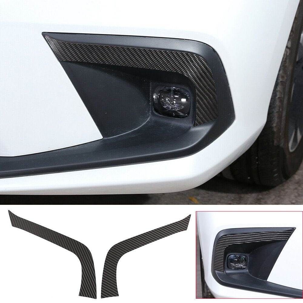 2¡ÁCarbon Fiber Front Fog Light Lamp Eyebrow Cover for Honda for Civic 11th 2022 2023