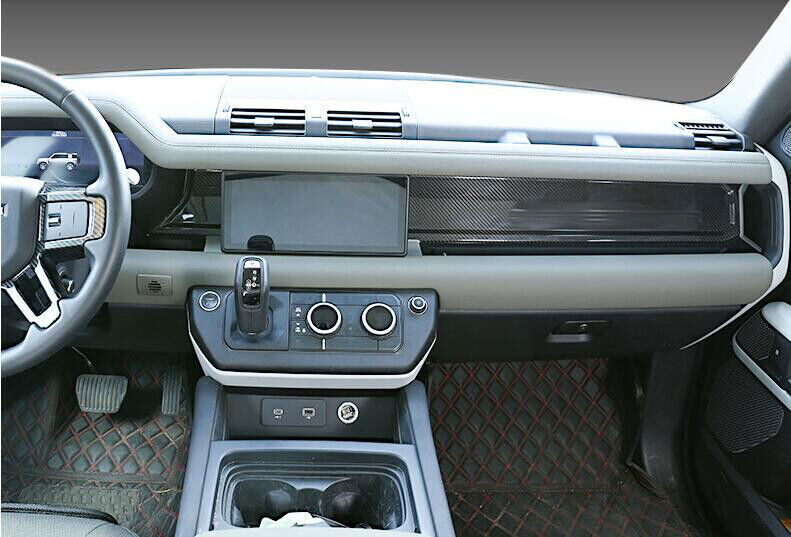 for Land Rover for Defender 2020-25 ABS Carbon Fiber Console Dashboard Panel Trim 3X