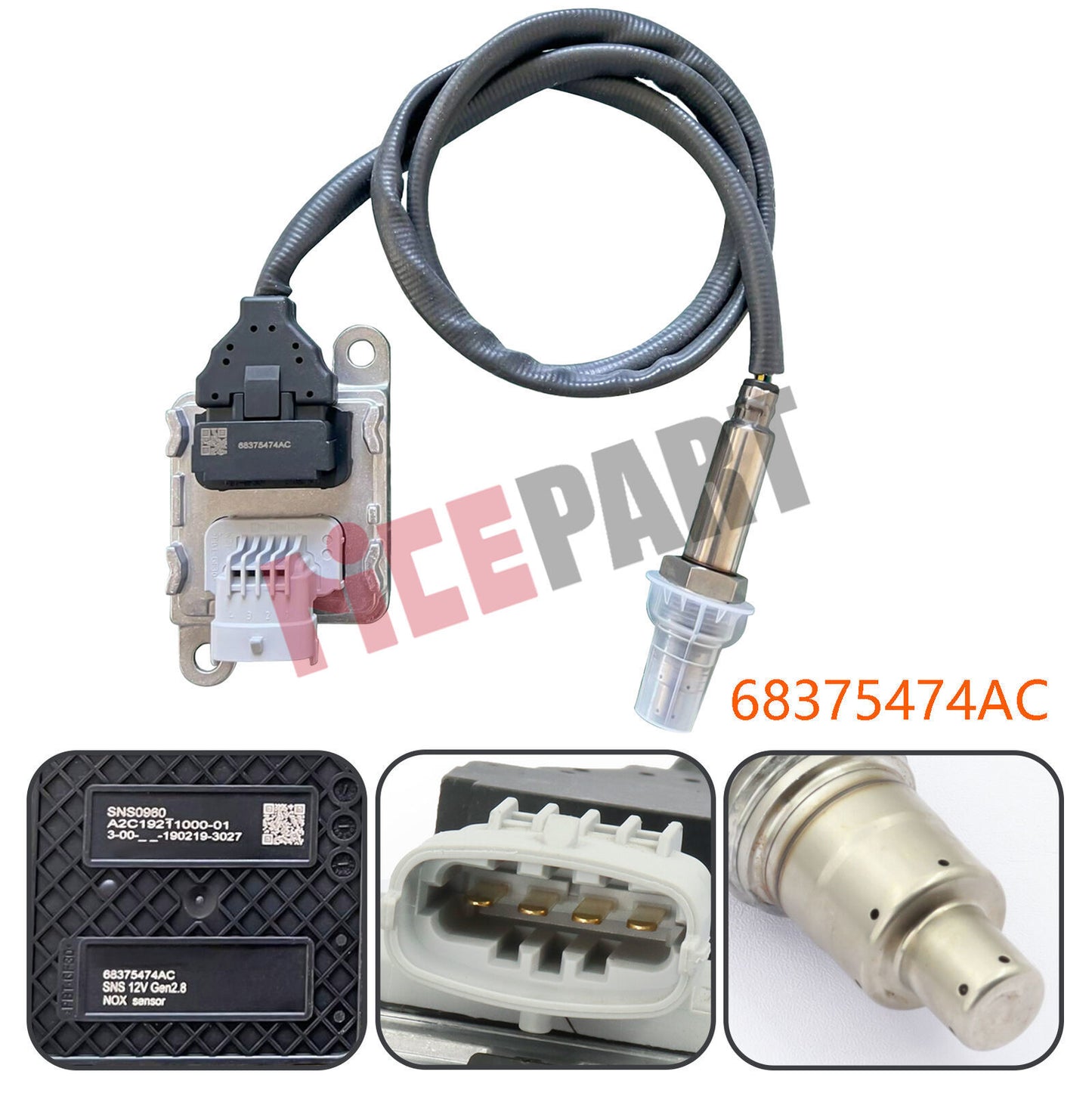 Nitrogen oxide sensor 68375474AC compatible with for Dodge for RAM 3500 4500 68375474AB