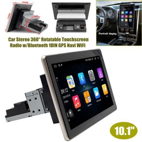 10.1-inch touchscreen Android Wifi car stereo radio, 360° rotating MP5 player, 1DIN n