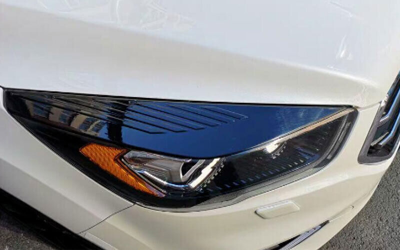 Chrome Front Eyebrow headlight Eyelid Cover Trims For Sentra 2016-2019 v