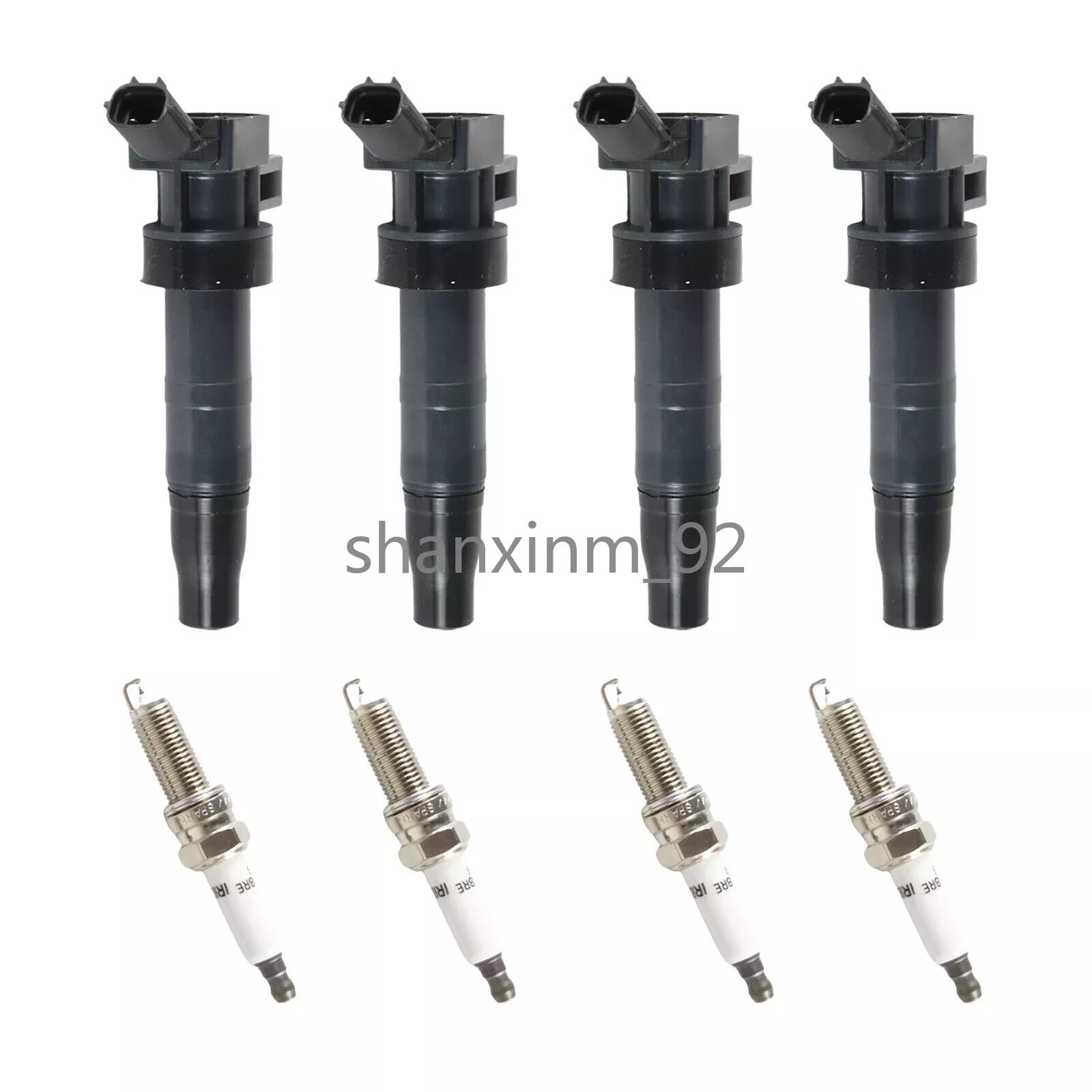 4 Ignition Coils and 4 Spark Plugs for 2013 2014 2015 for Hyundai Santa UF647 New
