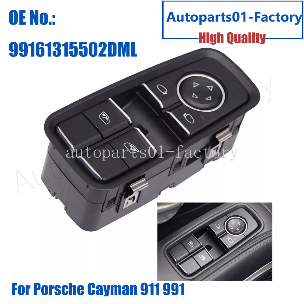 99161315502DML Front Power Window Switch for Porsche Cayman 911 991