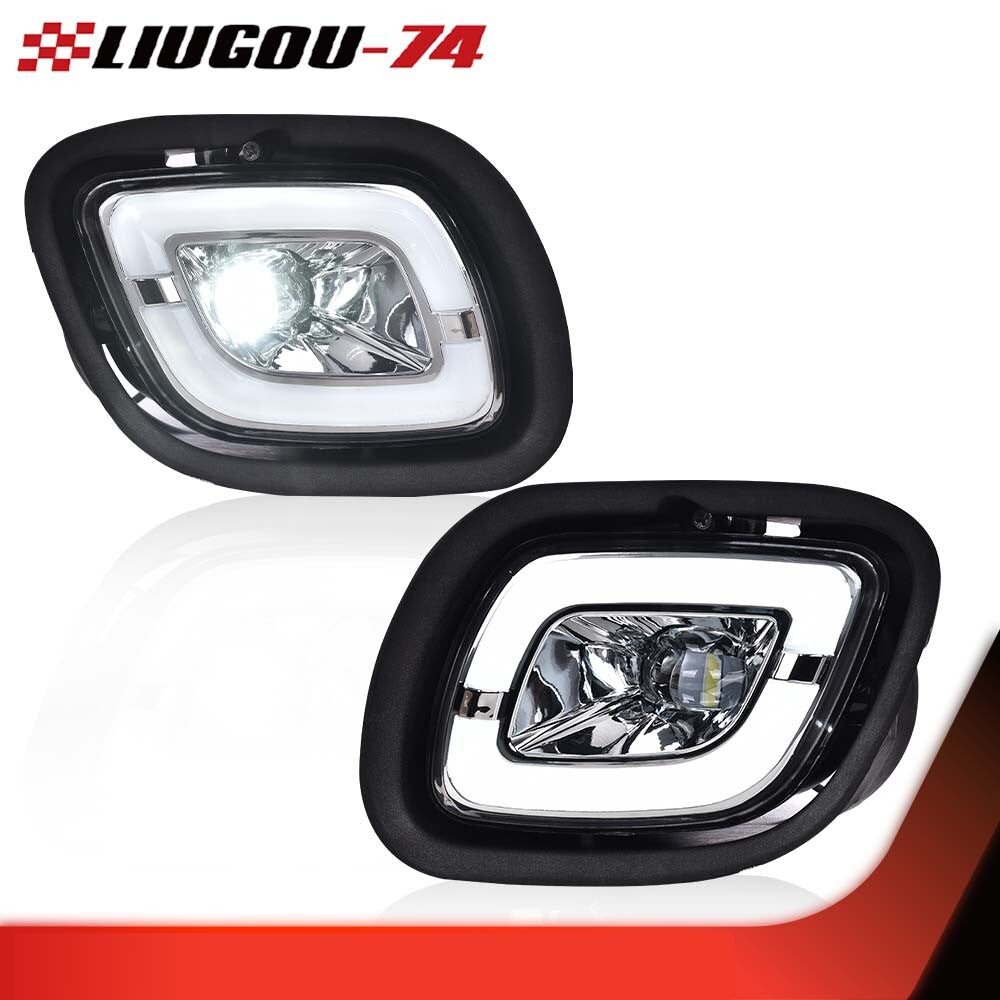 Suitable for 08-17 for Freightliner Cascadia LED fog lamp transparent/chrome LH+RH 1 pair- v