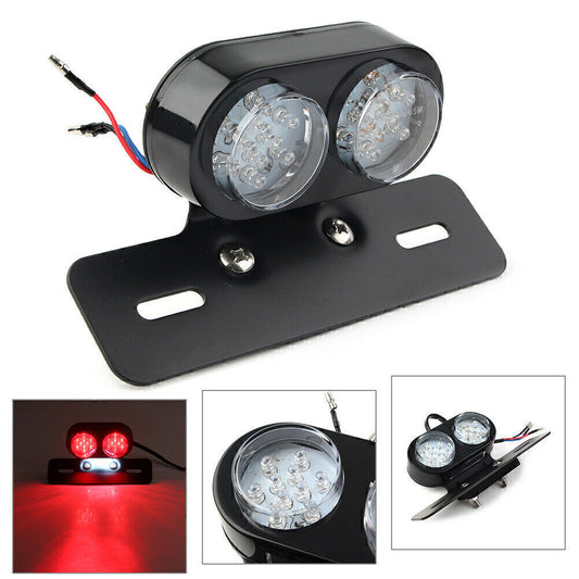 Universal LED License Plate Tail Brake Turn Signal Integrated Light Lamp Q