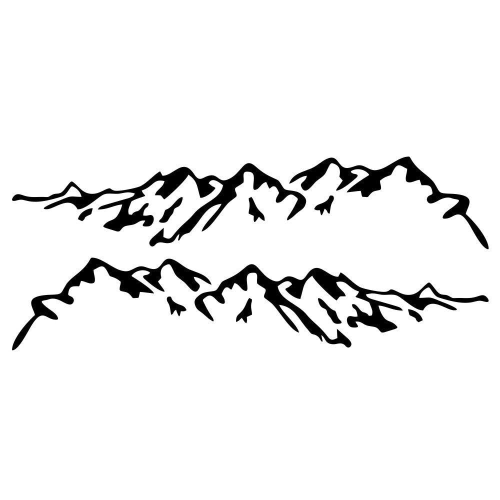 Car Vinyl Decal Sticker Mountain Range Landscape Scene Decoration Accessories