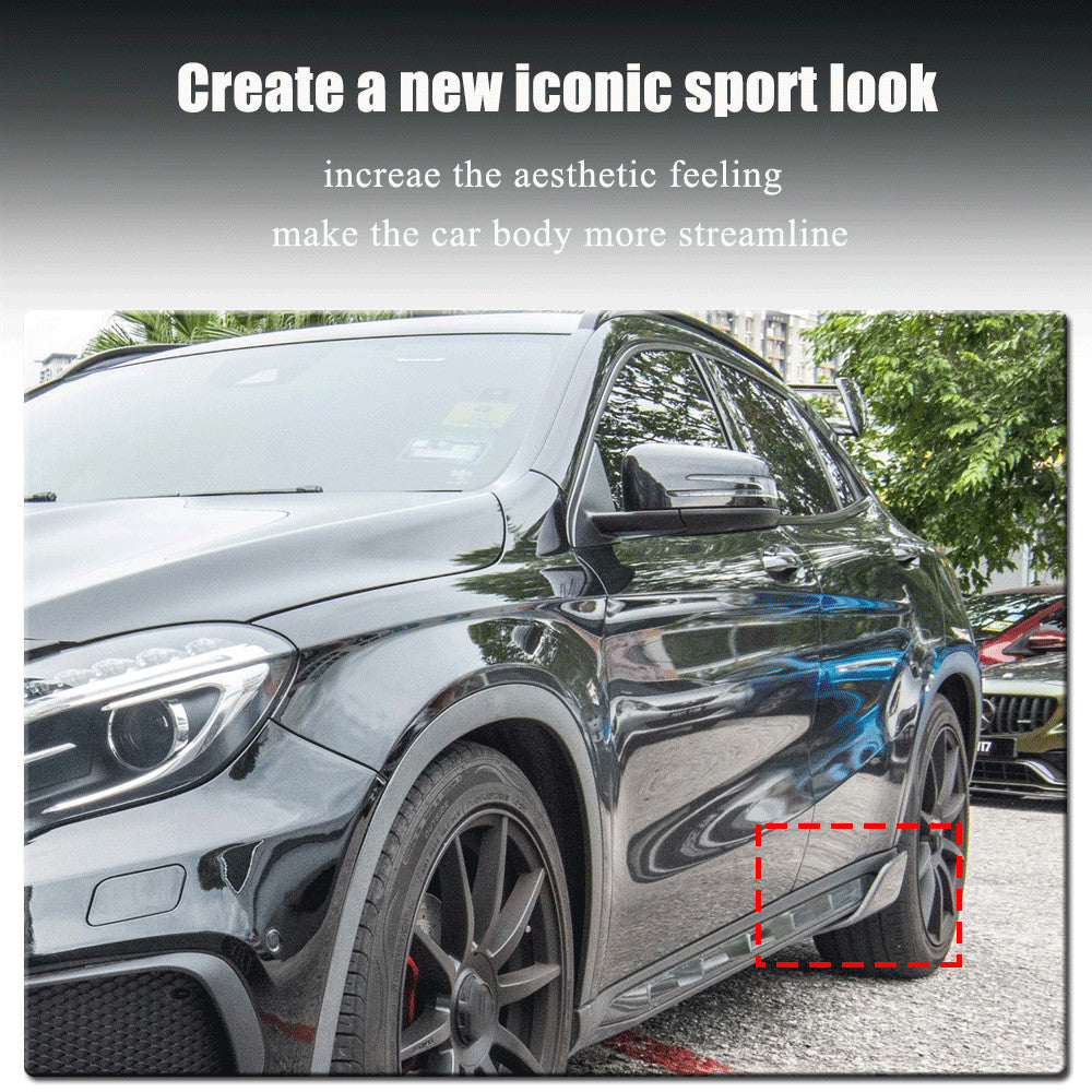 for Benz GLA250 GLA45 2015-2019 Forged Carbon Fiber Side Skirts Splitter Lip