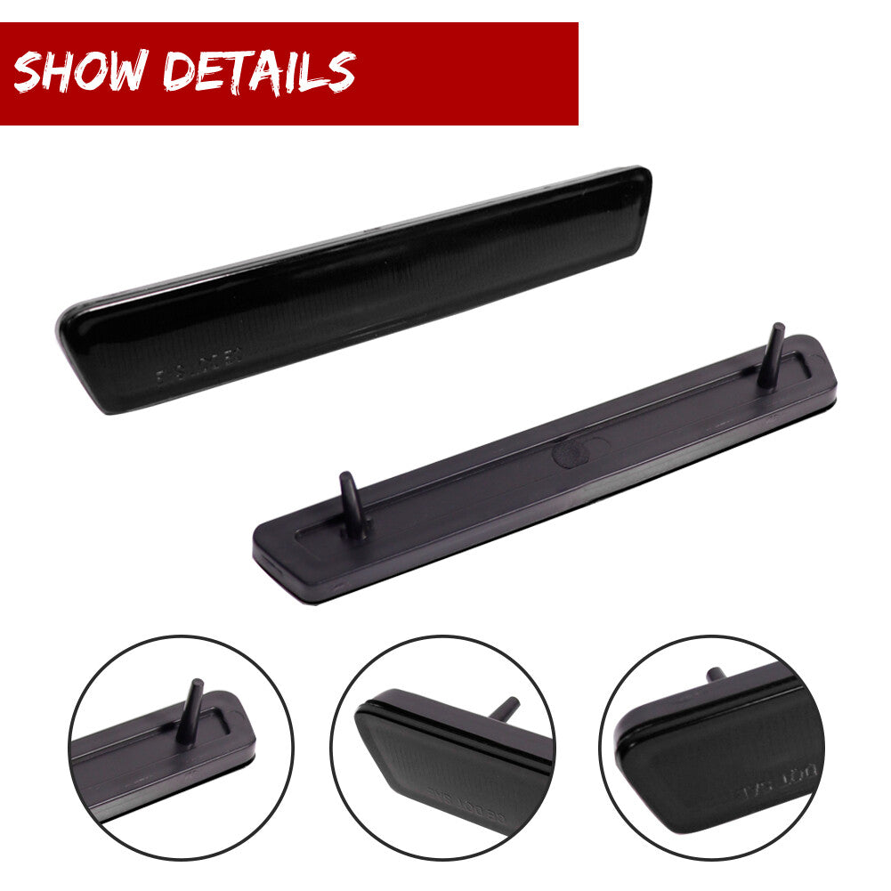 2pcs Rear Fender Side Marker Reflectors for 99-04 for Mustang GT Cobra Black Lens - v