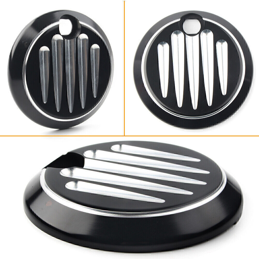 CNC Shallow Cut Fuel Tank Console Cover Cap for Harley Touring 1992-2007 Black Q