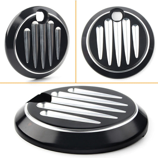 CNC Shallow Cut Fuel Tank Console Cover Cap for Harley Touring 1992-2007 Black Q
