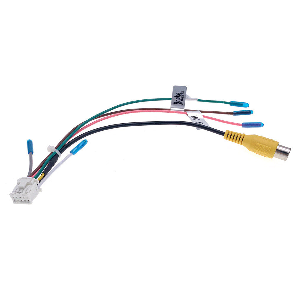 10 Pin RCA Car Rear View Camera Video Input Cable Adapter Kit For Android Radio