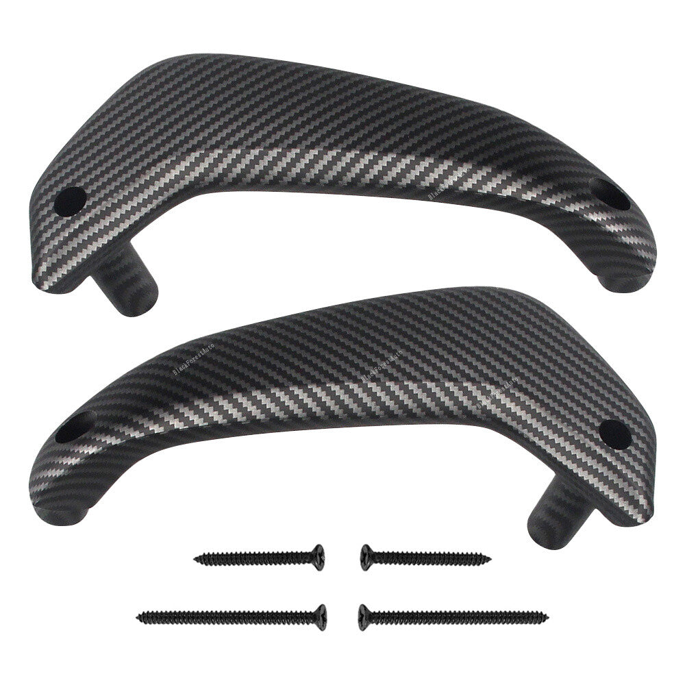 2x for Ford Fiesta 11-19 Inner Right+Left Door Pull Handle Carbon Fiber