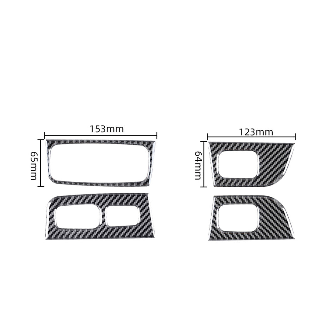 4Pcs Carbon Fiber Window Lift Control Cover Trim for Porsche Taycan 2019-2022