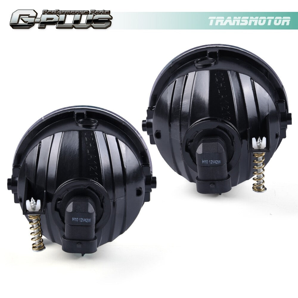 2-Piece Clear Lens Round Fog Lights Fit 2006 - 2010 for with Bulbs - v