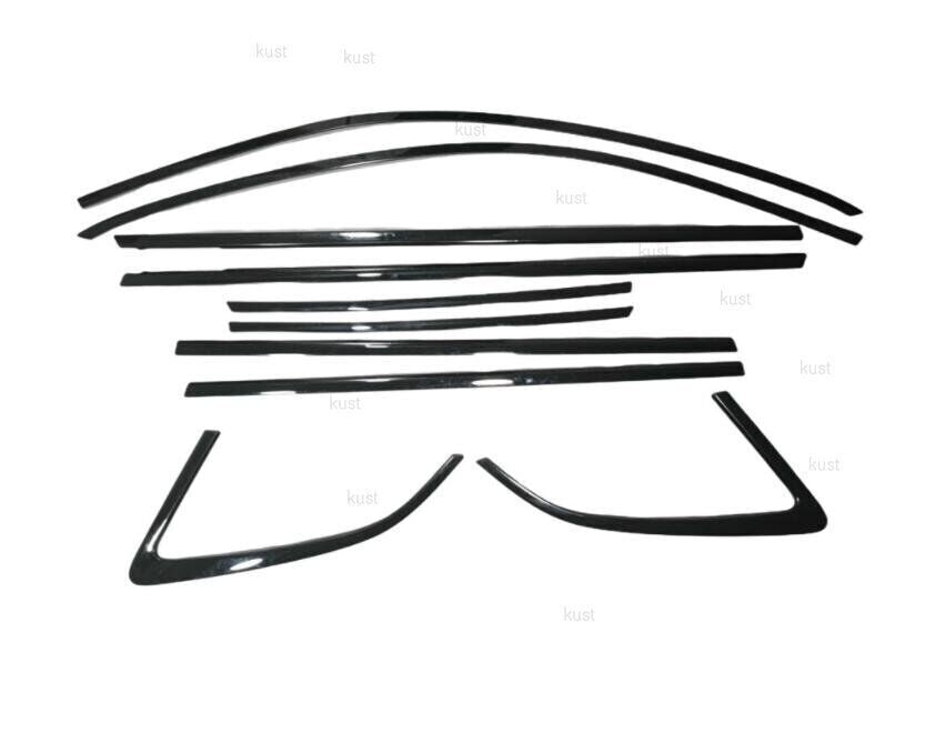 for Audi Q3 2019-2023 Black Steel Full Window Strip Sill Molding Cover Trim 10Pc