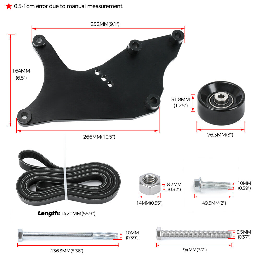 LS Truck Dual Alternator Bracket Kit 1999-2013 4.8 5.3 6.0 6.2L V8 Vortec Engine