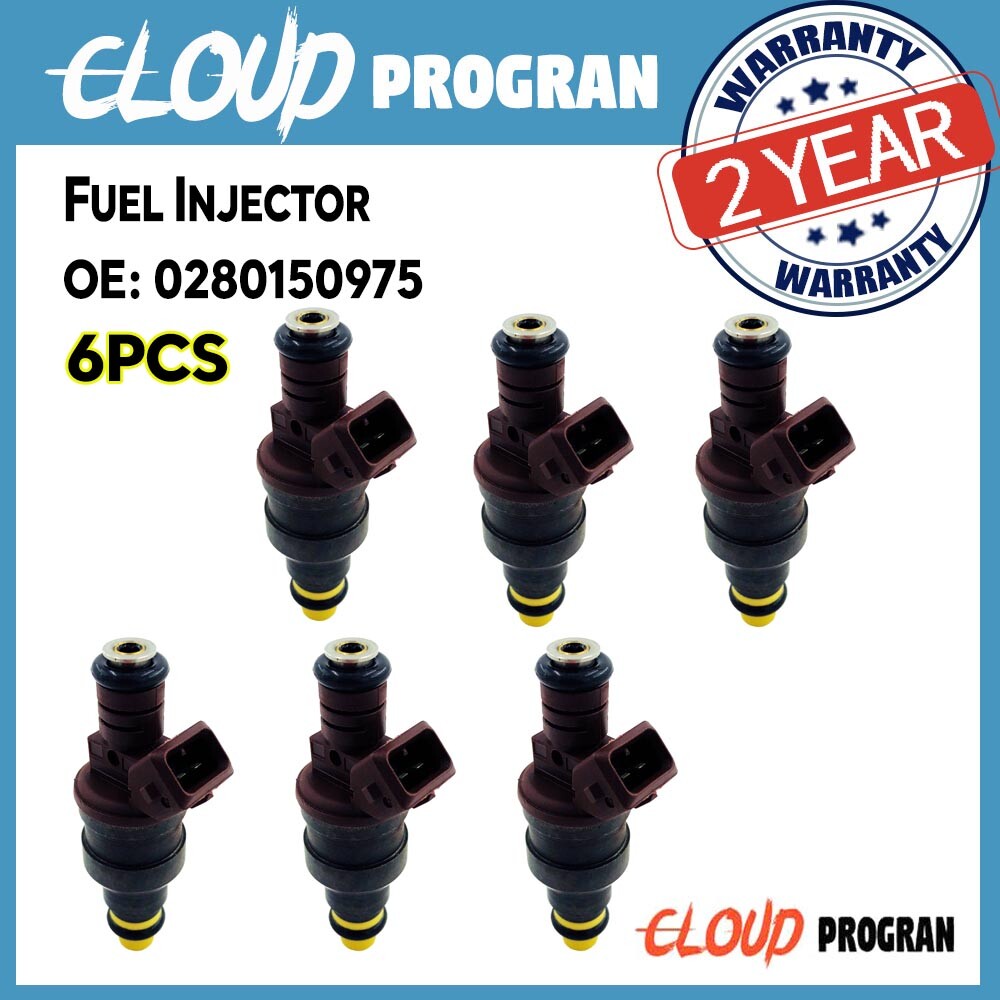 6PCS Fuel Injector 0280150975 Fit For GM Omega Silverado 4.1 V6 NEW v