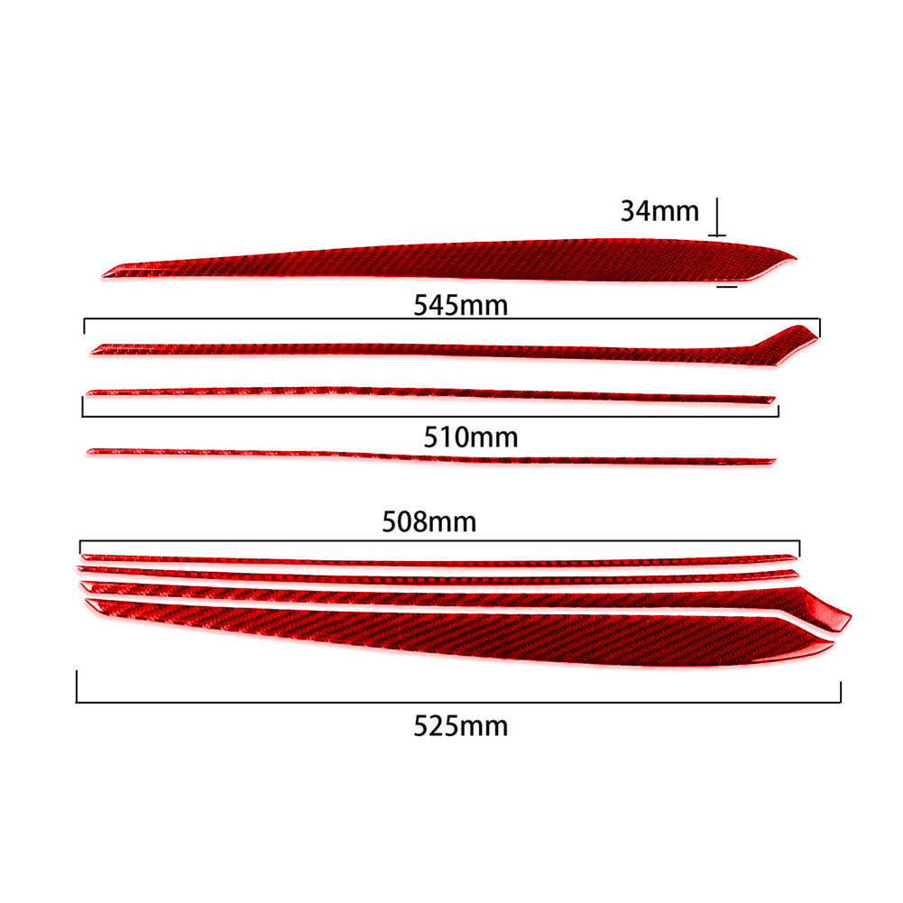 4Pcs Red Carbon Fiber Front Window Control Cover Trim for Acura TSX 2009-2014 v
