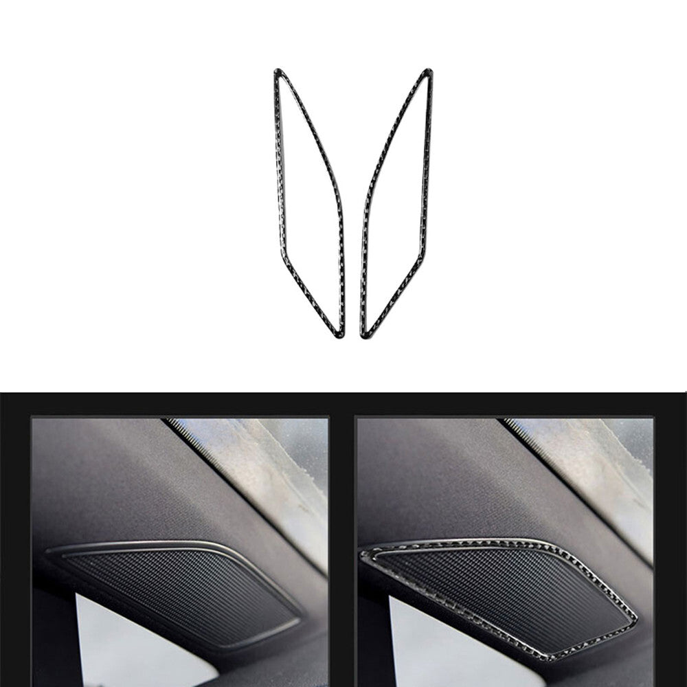 Red Carbon Fiber Inner Center Control Panel Cover Trim for Volvo V60 2010-2017 v