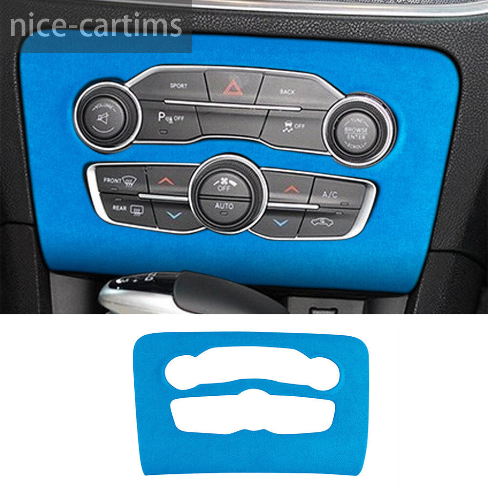 Suede Blue Central Control Air Condition AC Panel Trim for Dodge Charger 2015-23