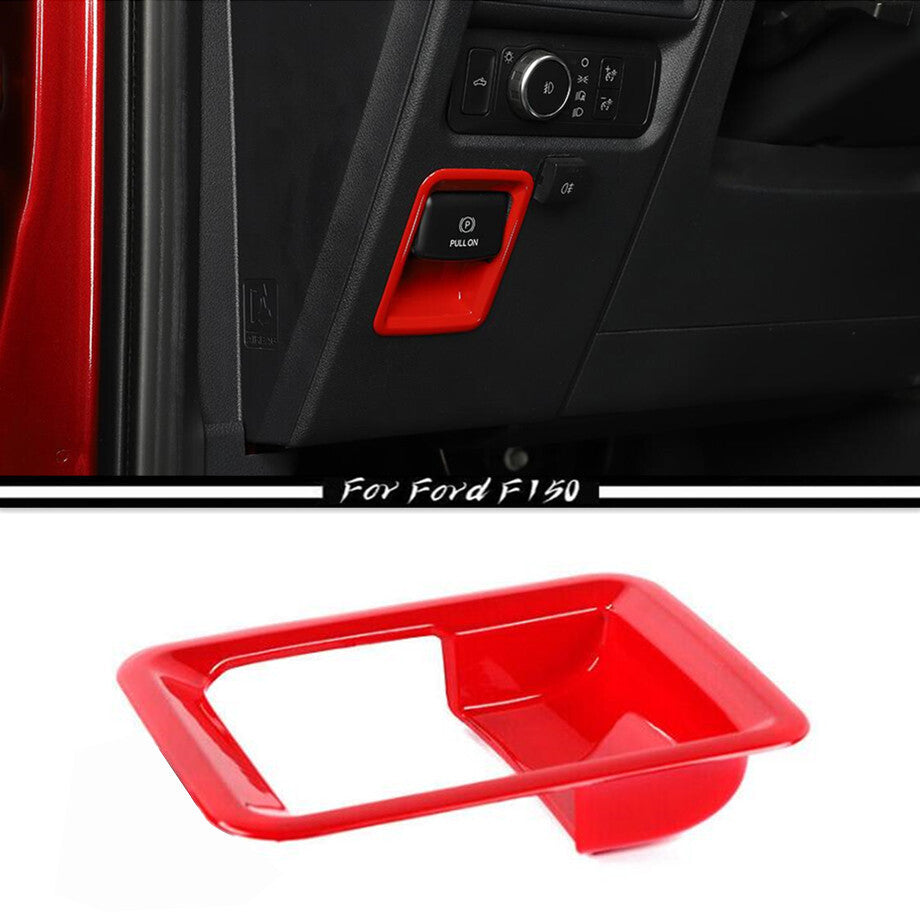 1P Car Handbrake Switch Cover Trim For F150 2021-2023 Accessories Red v