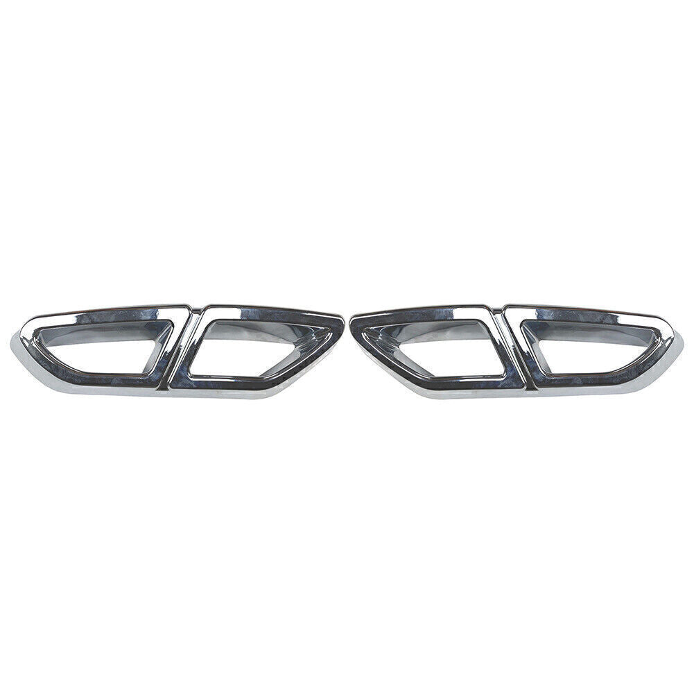 Rear Exhaust Muffler Tail Pipe Cover Trim for VW for Passat B8 2016-2019 Silver