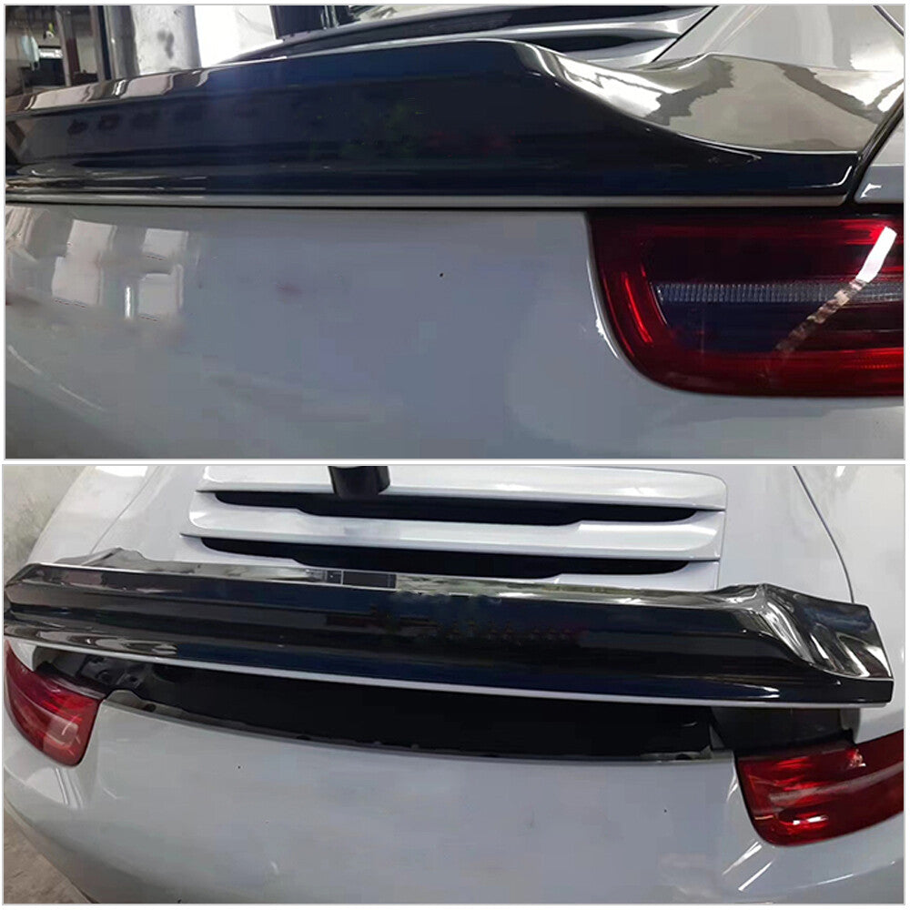 for Porsche 911 991 Carrera 4 S 4S Rear Trunk Wing Boot Spoiler Lip Carbon Fiber