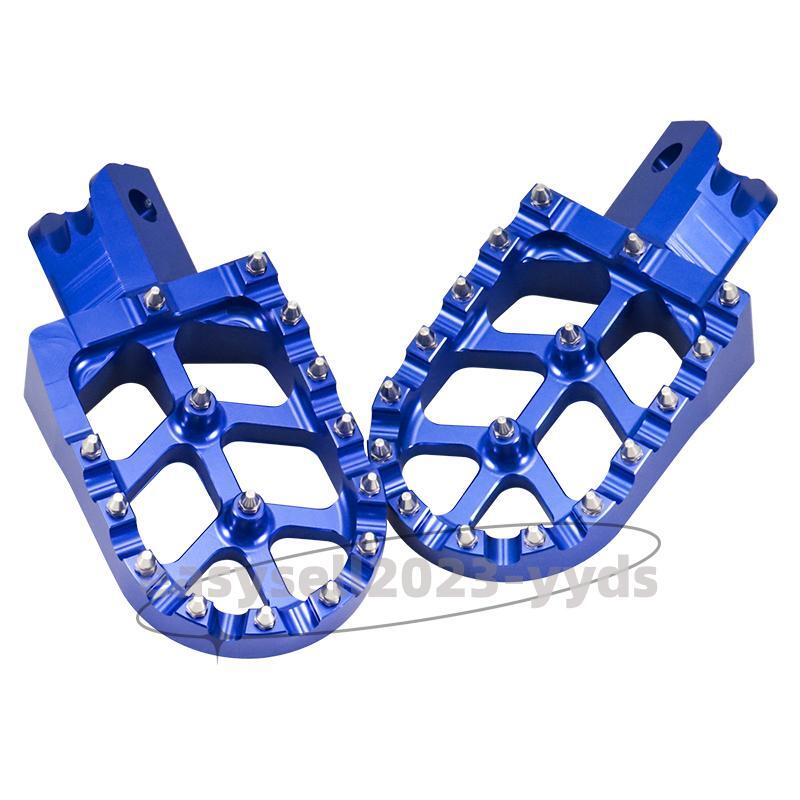 Pair Blue Foot Pegs Footrest Rests Pedals For SX125/250 SXF/XCF/XCW/250/350/450