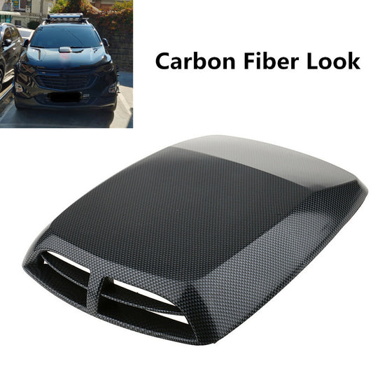 Carbon fiber exterior automotive trim air intake smuff scoop vent cap - n