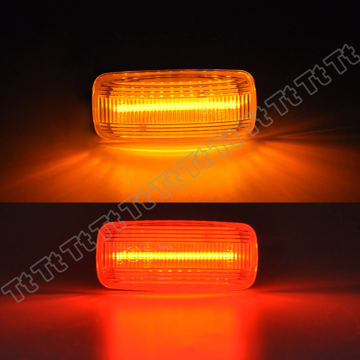 4 Pack Amber/Red LED Fender Side Marker Lights for 10-18 for Dodge for Ram 2500 3500 Dual- v