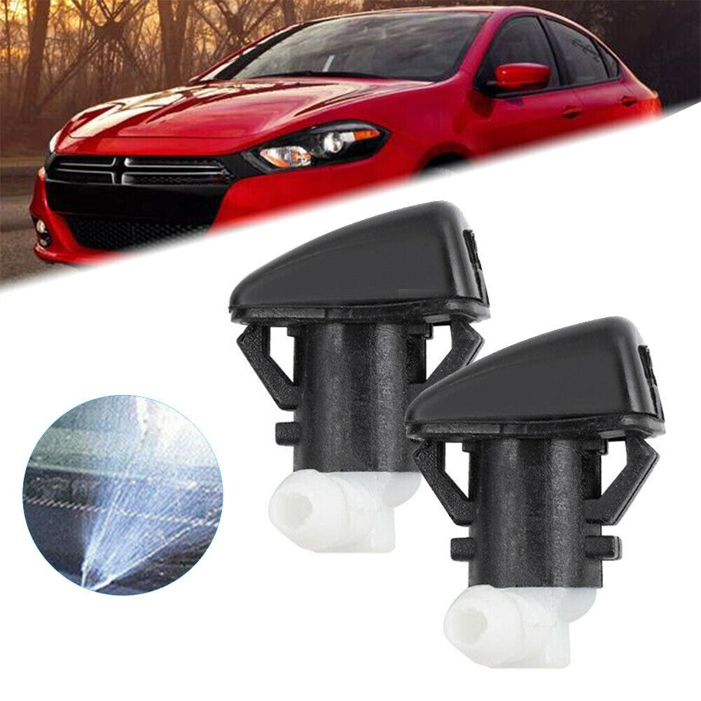 2pcs 68081370AB Car Auto LeftRight Windshield Washer Wiper Black Nozzle