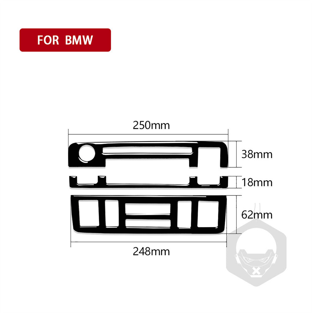 Gloss Black Central Control CD Volume Panel Cover for BMW 3 Series E46 1998-2005