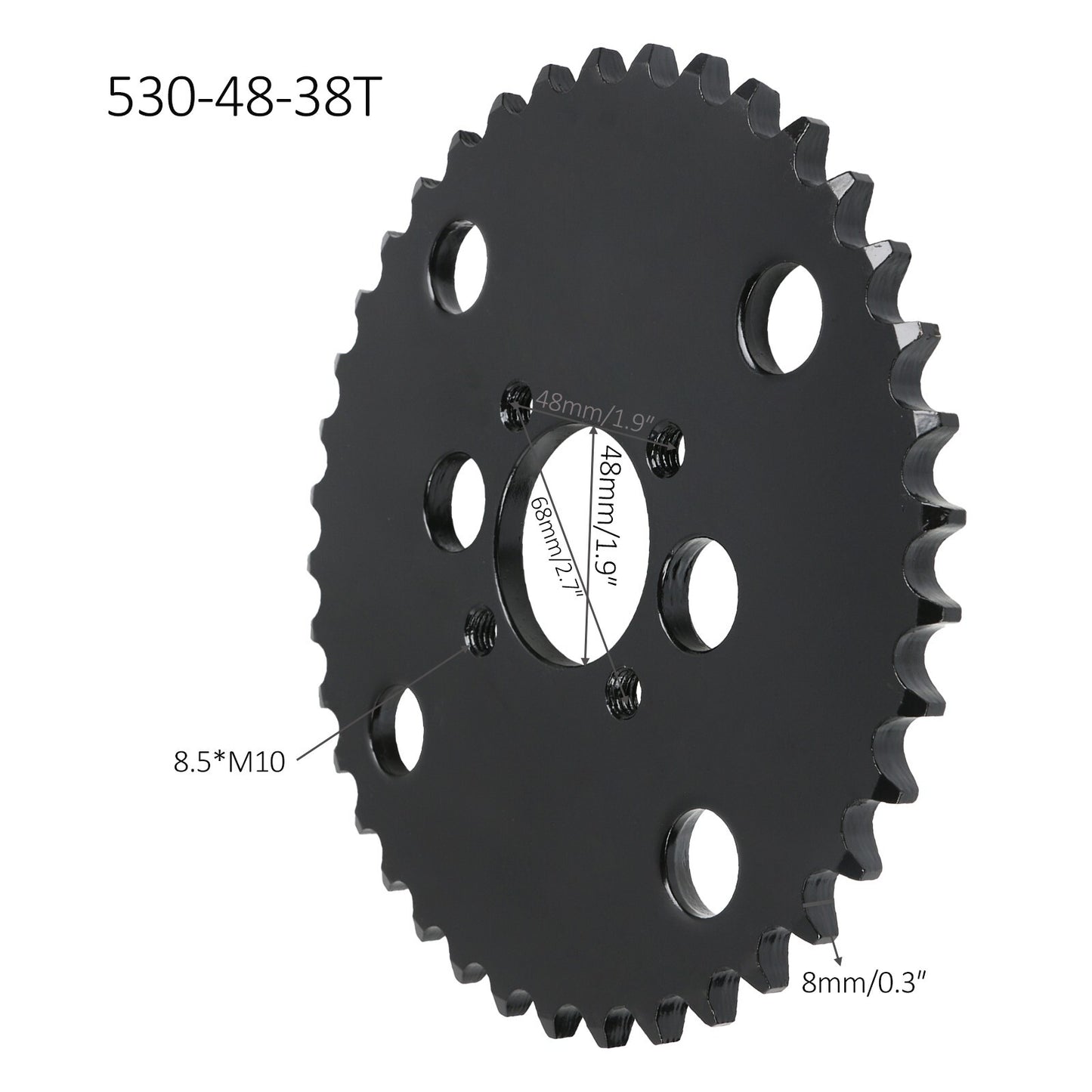 46T 520 Chain Rear Axle Sprocket + Bolt for Pit Bikes, ATVs, 4-Wheeler