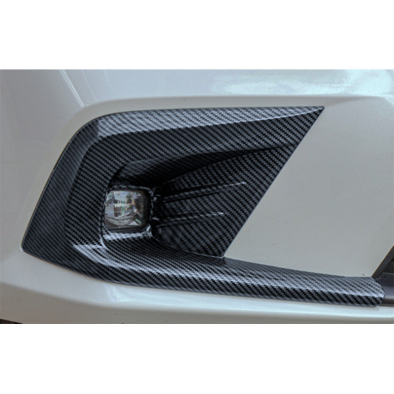for Honda for Civic 22-2024 Carbon Fiber Front Bumper Fog Lamp Frame Cover Trim 2PCS