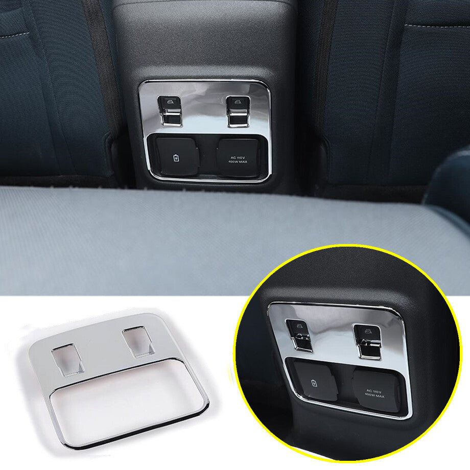 For 2021-2023 Bronco ABS Chrome Interior Rear Window Lift Switch Cover Trim v