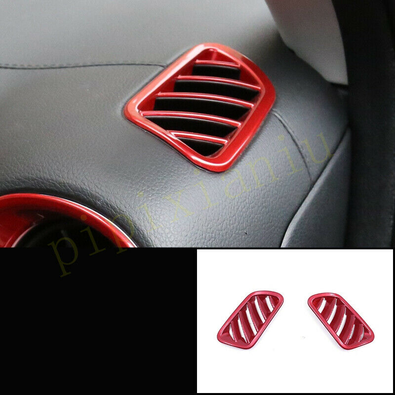 for Kia Forte 2019 2020 5pcs ABS Red Dashboard Air Vent Frame Kit Cover Trim