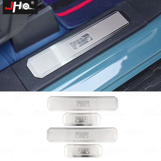 For Bronco 2021 Accessories Car Door Sill Protector Scuff Plate Trim Strip X4