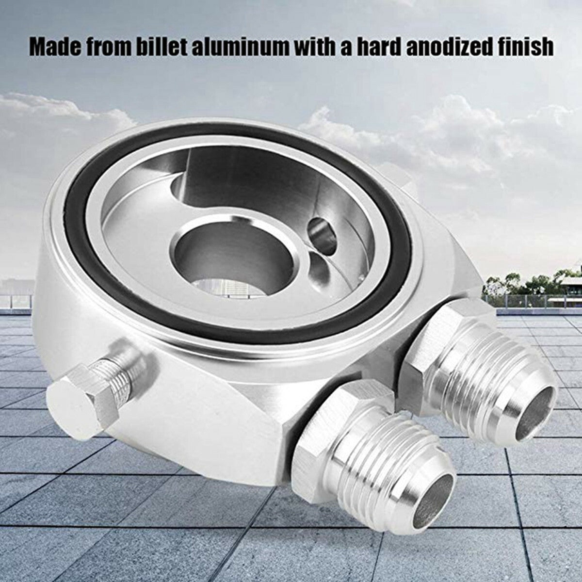 M20X1.5 Oil Filter Cooler Aluminum Sandwich Re Positioning Plate Adapter 1/8 Npt 10 An